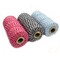 Wrapables Cotton Baker's Twine 12ply 330 Yards (Set of 3 Spools x 110 Yards) for Gift Wrapping, Party Decor, and Arts and Crafts (Blue, Black, Red & Hot Pink)